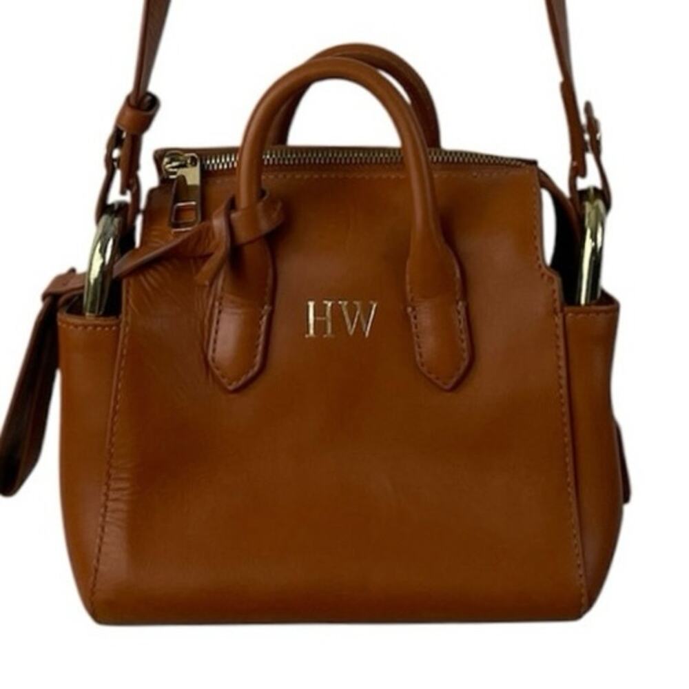 J.Crew Harper Women's Brown Leather Crossbody Purse Mini Stachel Handbag OS - Picture 4 of 6